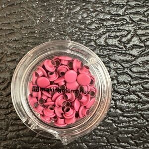 Making Memories Pink Scrapbook eyelet grommet Accessories